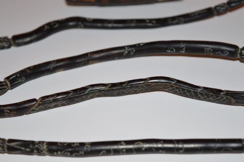 5 THAI SHAMAN'S WANDS AND BONE BEADC1880 - ADDITIONAL PHOTO 1