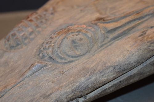 SEPIK RIVER CROCODILE CANOE PROW CARVING C1880 - ADDITIONAL PHOTO 3