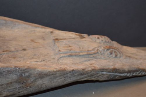 SEPIK RIVER CROCODILE CANOE PROW CARVING C1880 - ADDITIONAL PHOTO 5