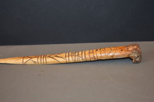 TRIBAL SEPIK RIVER CASSOWARY BONE DAGGERC1890 - ADDITIONAL PHOTO 14