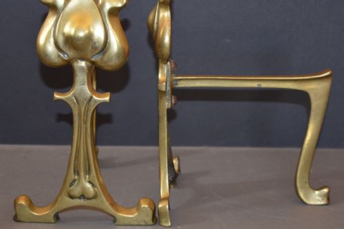 PAIR ART NOUVEAU FIRE DOGSC1900 - ADDITIONAL PHOTO 5
