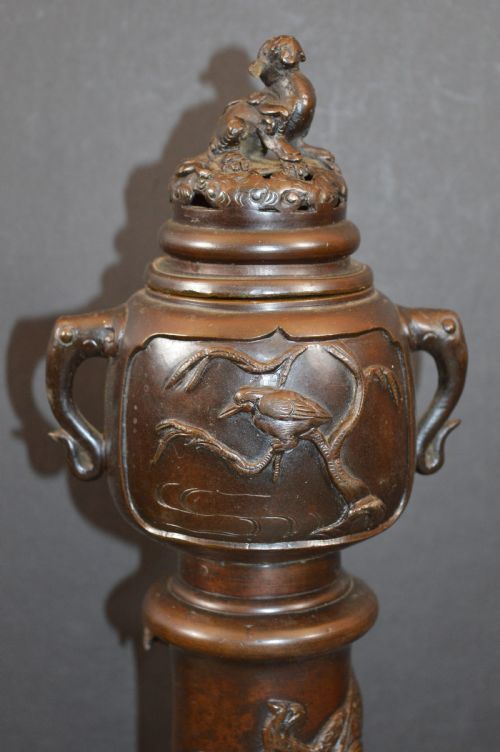 LARGE 32CM CHINESE BRONZE CENSERC1920 - ADDITIONAL PHOTO 1