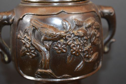 LARGE 32CM CHINESE BRONZE CENSERC1920 - ADDITIONAL PHOTO 6