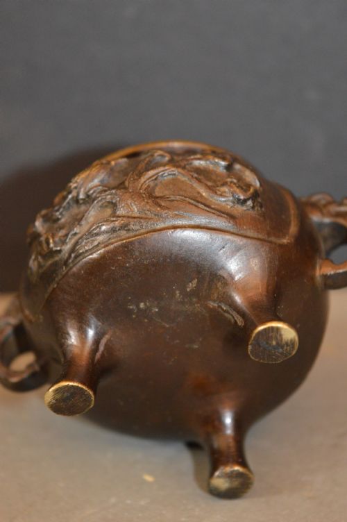 SMALL CHINESE BRONZE CENSERC1920 - ADDITIONAL PHOTO 4