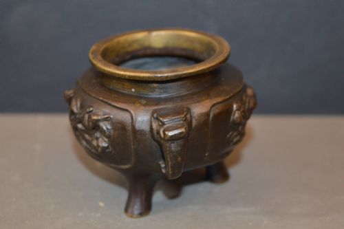 SMALL CHINESE BRONZE CENSERC1920 - ADDITIONAL PHOTO 6