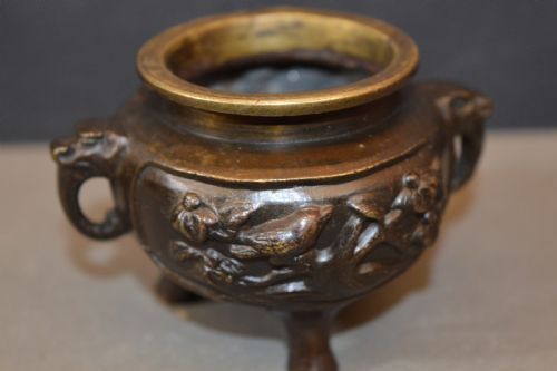 SMALL CHINESE BRONZE CENSERC1920 - ADDITIONAL PHOTO 7