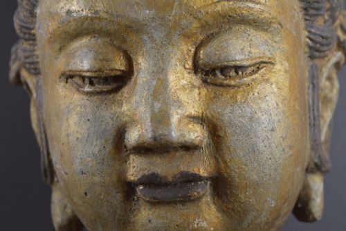 LARGE 14KG CHINESE IRON GUANYIN BUST ON STANDC1880 - ADDITIONAL PHOTO 10