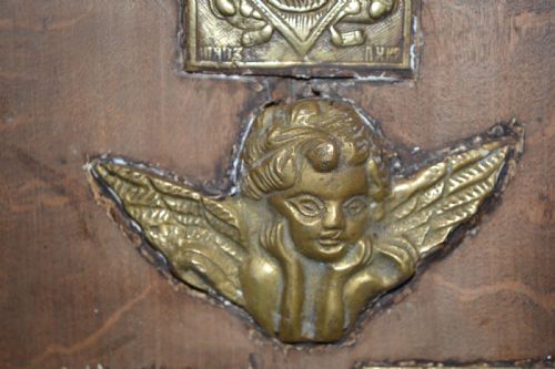 3 RUSSIAN ICONS ANGEL MOUNTED ON WOOD PANEL C1890 - ADDITIONAL PHOTO 3