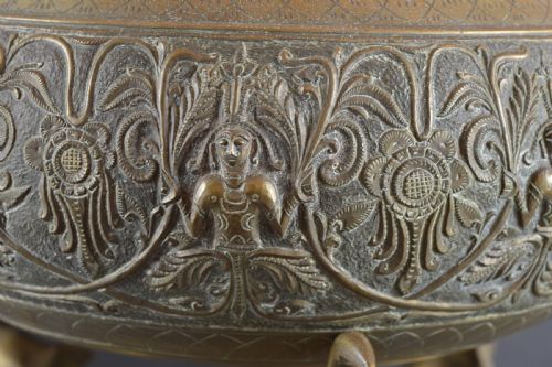 LARGE 85KG INDIAN BRASSBRONZE BOWL ON STANDC1880 - ADDITIONAL PHOTO 6