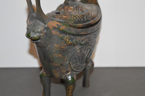 LARGE CHINESE BRONZE CENSER C1890 - ADDITIONAL PHOTO 4