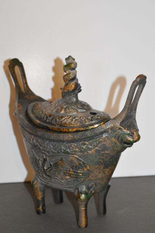 LARGE CHINESE BRONZE CENSER C1890 - ADDITIONAL PHOTO 6