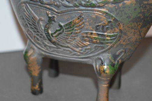 LARGE CHINESE BRONZE CENSER C1890 - ADDITIONAL PHOTO 8