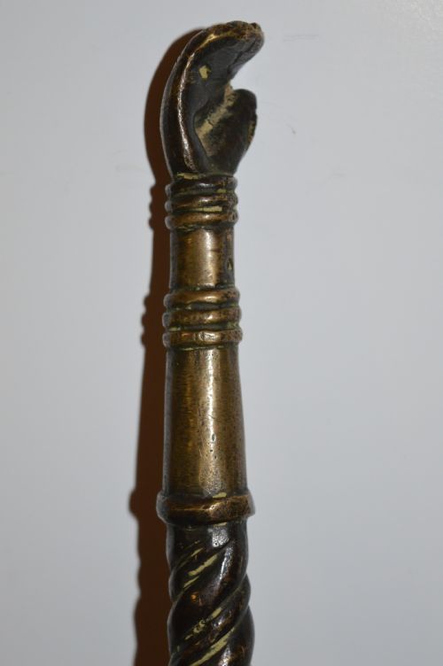 LARGE INDIAN BRONZE CEREMONIAL MACE SOONTAC1860 - ADDITIONAL PHOTO 5