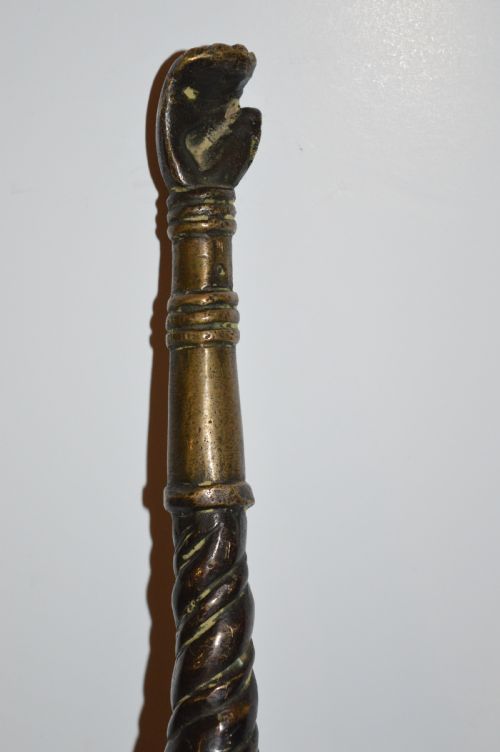 LARGE INDIAN BRONZE CEREMONIAL MACE SOONTAC1860 - ADDITIONAL PHOTO 6