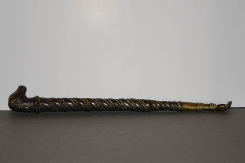 LARGE INDIAN BRONZE CEREMONIAL MACE SOONTAC1860 - ADDITIONAL PHOTO 10