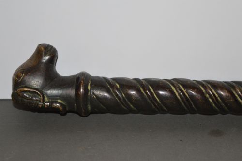 LARGE INDIAN BRONZE CEREMONIAL MACE SOONTAC1860 - ADDITIONAL PHOTO 11