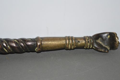 LARGE INDIAN BRONZE CEREMONIAL MACE SOONTAC1860 - ADDITIONAL PHOTO 15
