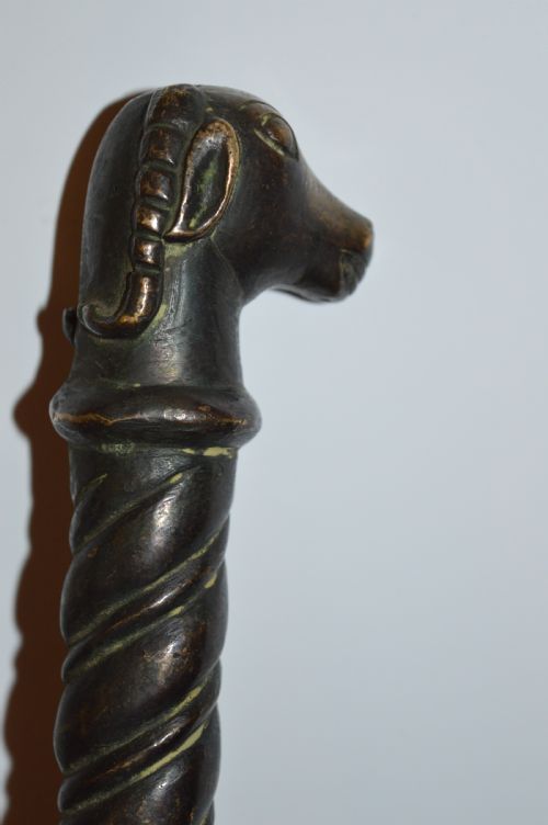 LARGE INDIAN BRONZE CEREMONIAL MACE SOONTAC1860 - ADDITIONAL PHOTO 19