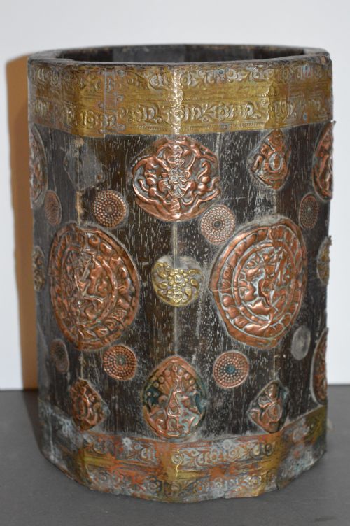 large tibetan wooden temple containerc1780 - CATEGORY: ANTIQUE MISCELLANEOUS - DATED 18TH CENTURY