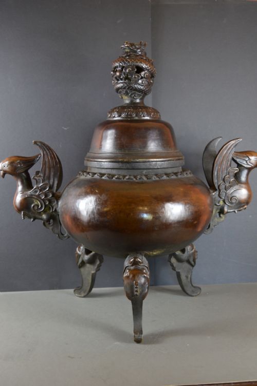 Huge / Large (70cm) Chinese Bronze Temple Censer, C1820
