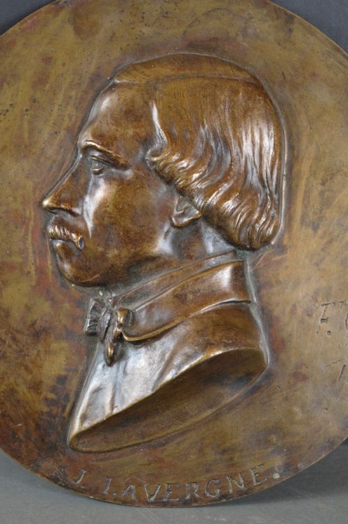 US CIVIL WAR BRONZE PLAQUE F GEORGE SIGNED J LAVERGNE1856 - ADDITIONAL PHOTO 1