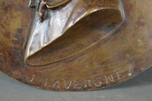 US CIVIL WAR BRONZE PLAQUE F GEORGE SIGNED J LAVERGNE1856 - ADDITIONAL PHOTO 3