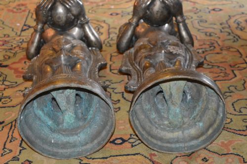 PAIR OF LARGE 40KG INDIAN BRONZE HINDU GODDESS STATUESC1890 - ADDITIONAL PHOTO 9