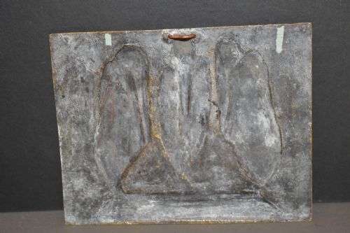 BRONZE PLAQUE 3 GROTESQUE BIRDS SIGNED W KOOPMANN1940 - ADDITIONAL PHOTO 4