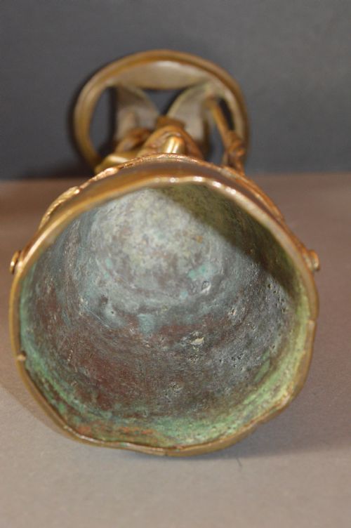 AFRICAN BENIN BRONZE CEREMONIAL GOBLETC1920 - ADDITIONAL PHOTO 9