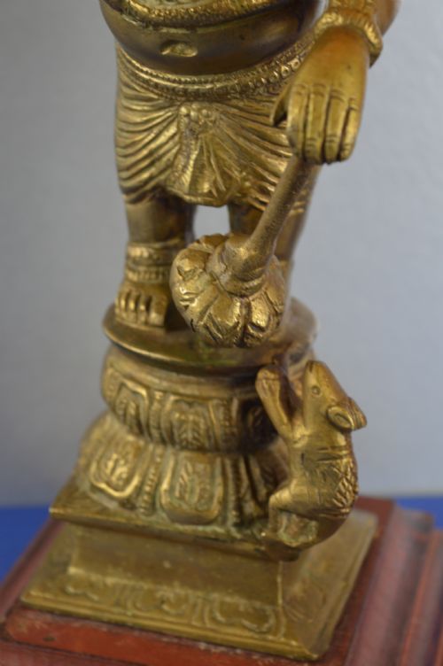LARGE 42KG INDIAN BRONZE GANESH STATUEC1890 - ADDITIONAL PHOTO 6