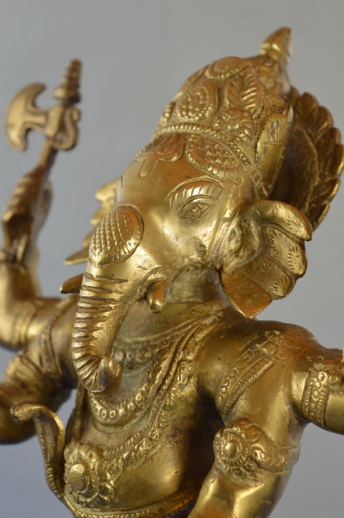 LARGE 42KG INDIAN BRONZE GANESH STATUEC1890 - ADDITIONAL PHOTO 10