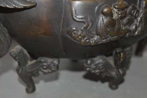 19TH CENTURY CHINESE BRONZE CENSERC1890 - ADDITIONAL PHOTO 3
