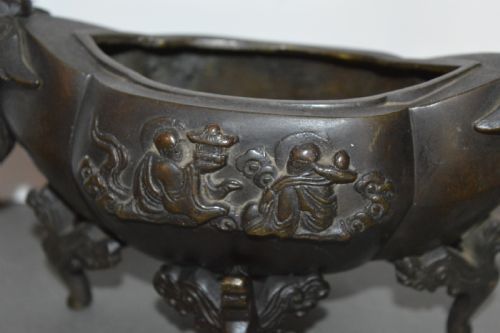 19TH CENTURY CHINESE BRONZE CENSERC1890 - ADDITIONAL PHOTO 6