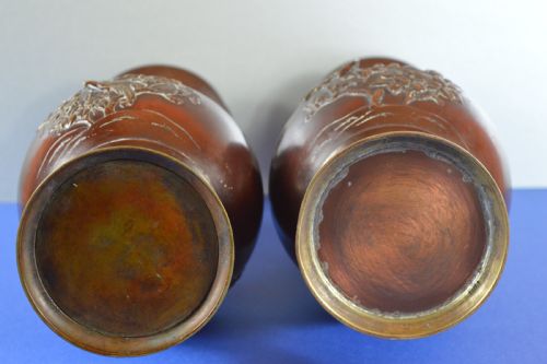 PAIR LARGE 33KG CHINESE BRONZE VASESC1880 - ADDITIONAL PHOTO 7