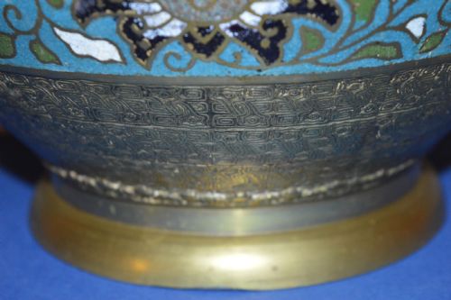 LARGE 13KG CHINESE BRONZECLOISONNE BOWLC1890 - ADDITIONAL PHOTO 3