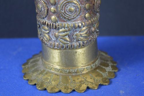 LARGE 18KG AFRICAN CEREMONIAL TRIBAL BRONZE GOBLETC1920 - ADDITIONAL PHOTO 4
