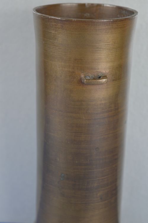 LARGE 21CM CHINESE BRONZE BRUSH POTVASE C1890 - ADDITIONAL PHOTO 6