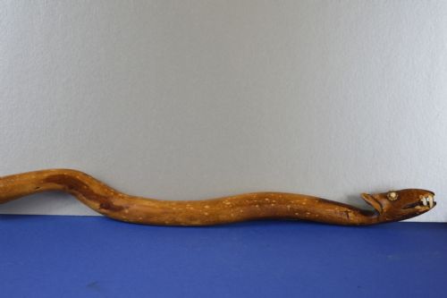 NEPALESE CEREMONIAL CARVED NAGA SNAKE STICKC1880 - ADDITIONAL PHOTO 5