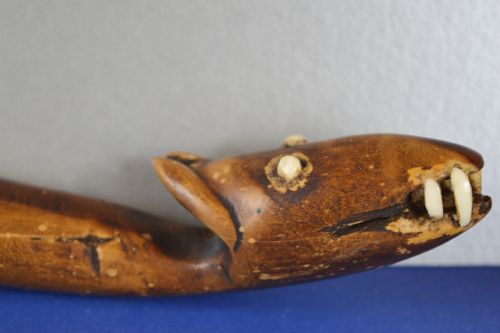NEPALESE CEREMONIAL CARVED NAGA SNAKE STICKC1880 - ADDITIONAL PHOTO 6