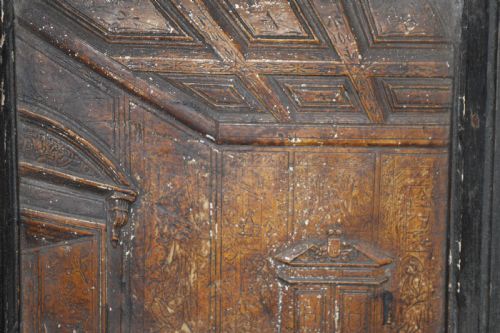 LARGE 45CM OAK FRAMED PLASTER PICTURE C1800 - ADDITIONAL PHOTO 4