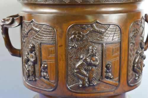 LARGE 7KG JAPANESE BRONZE BOWLCENSER C1870 - ADDITIONAL PHOTO 3