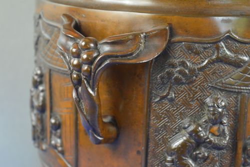 LARGE 7KG JAPANESE BRONZE BOWLCENSER C1870 - ADDITIONAL PHOTO 8