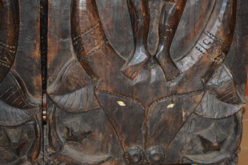 PAIR LARGE 5FT TORAJA SULAWESI CARVED TRIBAL DOORSC1850 - ADDITIONAL PHOTO 5