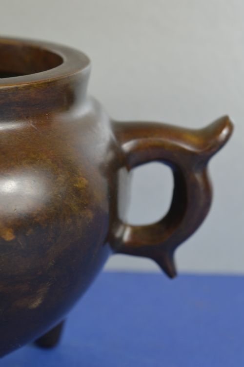 LARGE 24KG CHINESE BRONZE CENSERC1850 - ADDITIONAL PHOTO 1