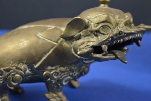 2 CHINESE BRONZE FOO DOG INCENSE BURNERS C 1820 - ADDITIONAL PHOTO 7