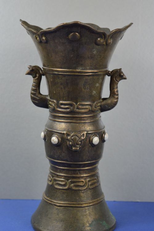 large tibetannepalese bronze vase c1880 - CATEGORY: ANTIQUE METAL - DATED 19TH CENTURY