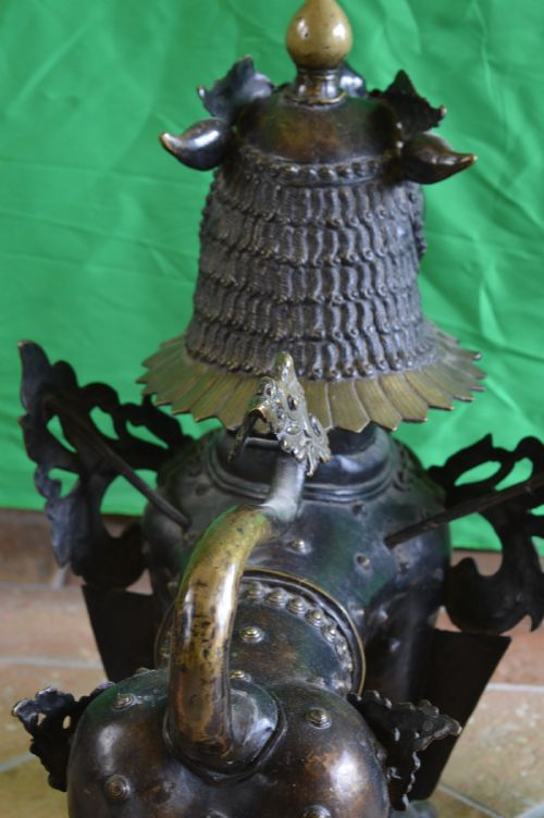 HUGE 35KG PAIR TIBETAN BRONZE TEMPLE LIONSFOO DOGSC1880 - ADDITIONAL PHOTO 17