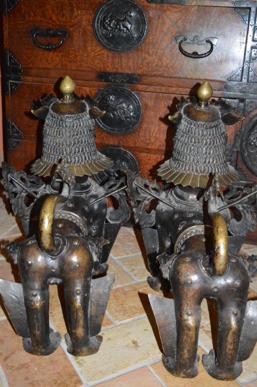 HUGE 35KG PAIR TIBETAN BRONZE TEMPLE LIONSFOO DOGSC1880 - ADDITIONAL PHOTO 24