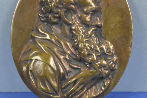 BRONZE PLAQUE MICHELANGELO C1850 - ADDITIONAL PHOTO 3