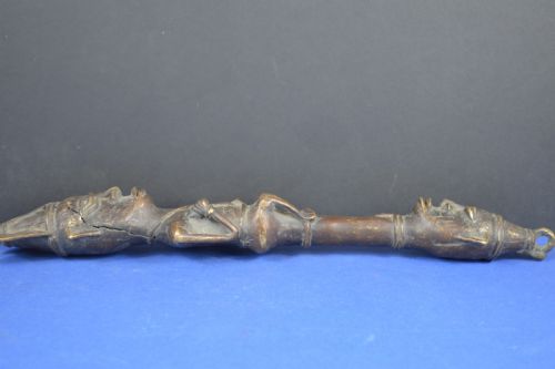LARGE 38CM AFRICAN BRONZE FERTILITY STAFFWANDC1920 - ADDITIONAL PHOTO 13
